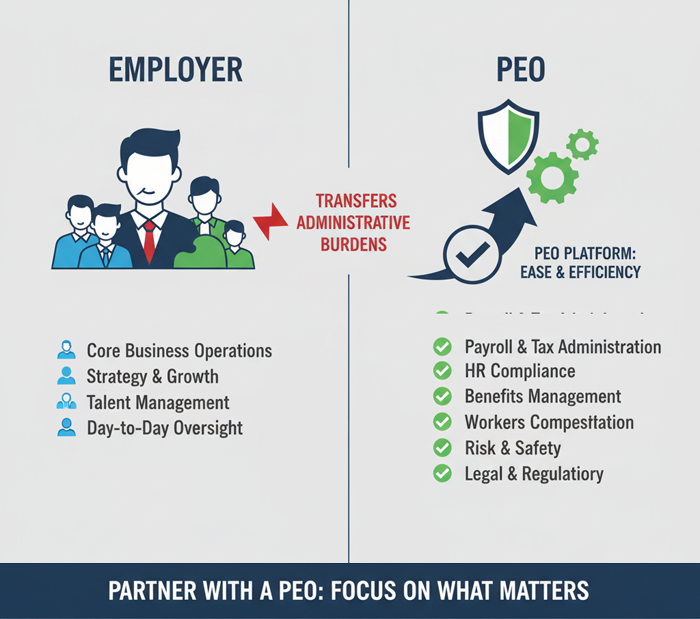 Employer PEO Partnership Diagram